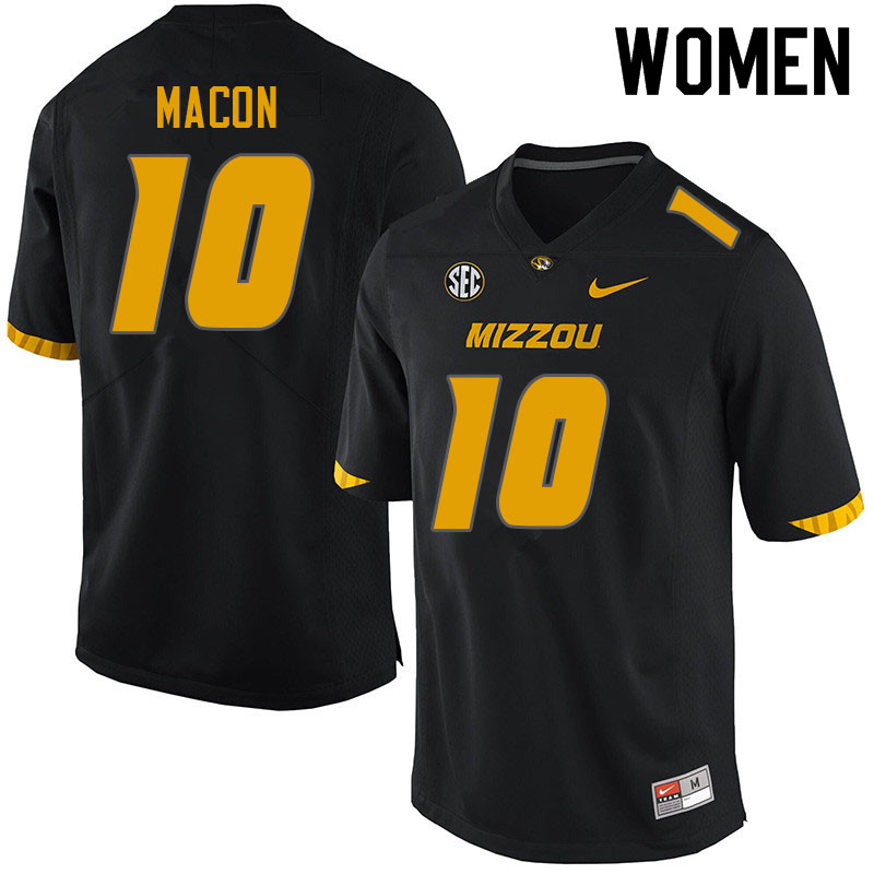 Women #10 Tyler Macon Missouri Tigers College Football Jerseys Sale-Black - Click Image to Close